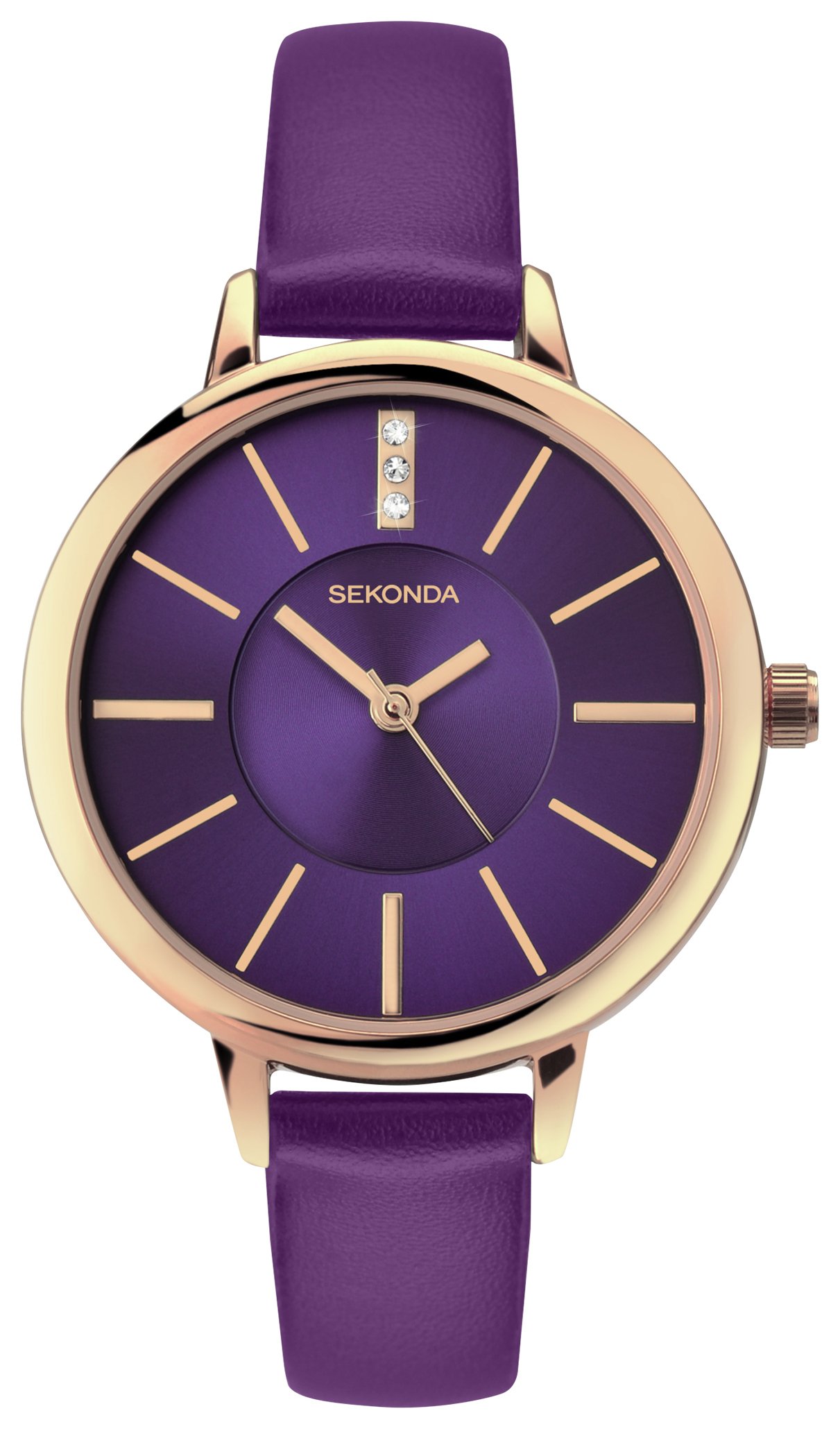 Sekonda Editions Purple and Rose Gold Plated Watch (7253496) Argos