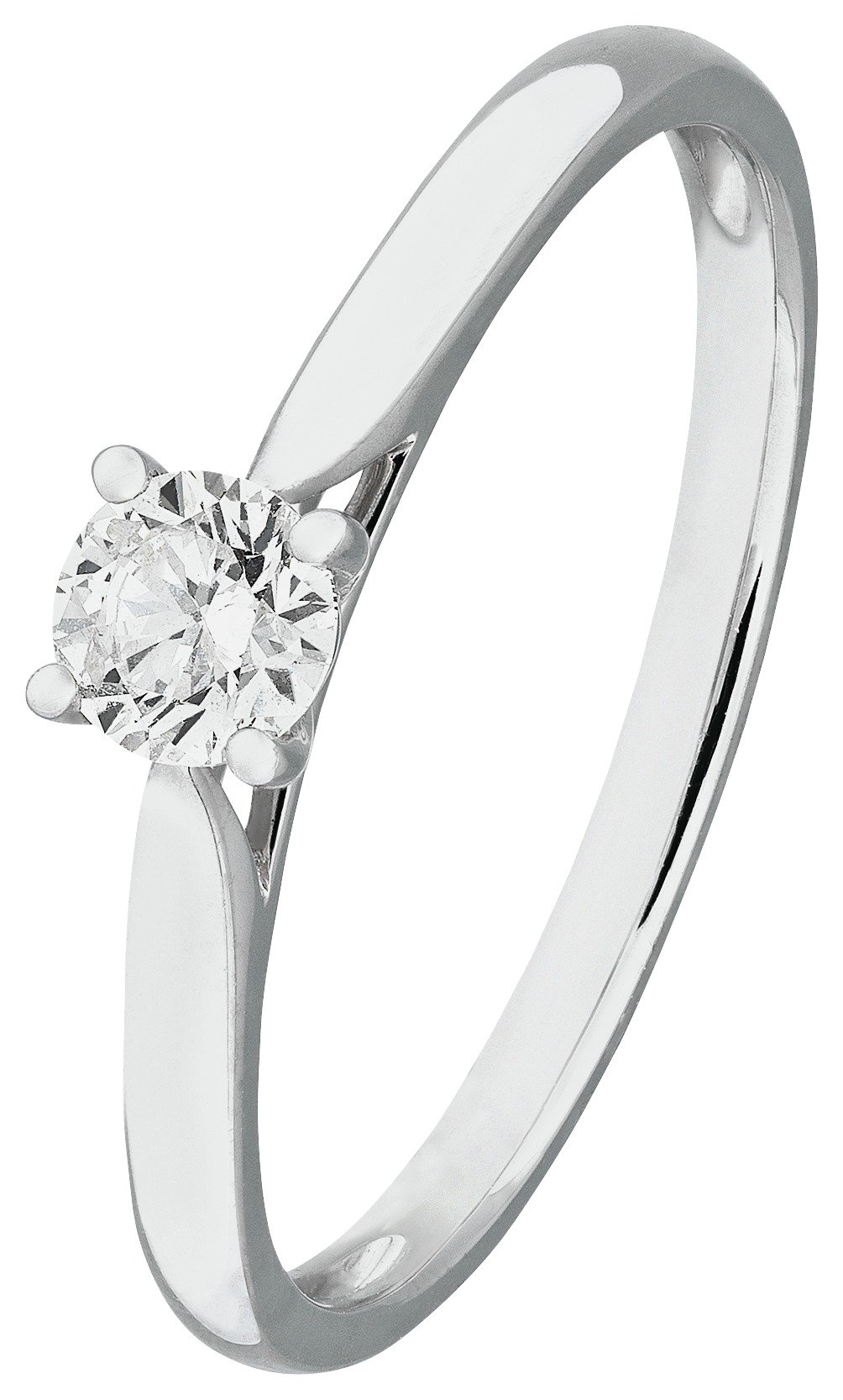 Revere 9ct White Gold 0.25ct Diamond Solitaire Ring (7258161) Argos