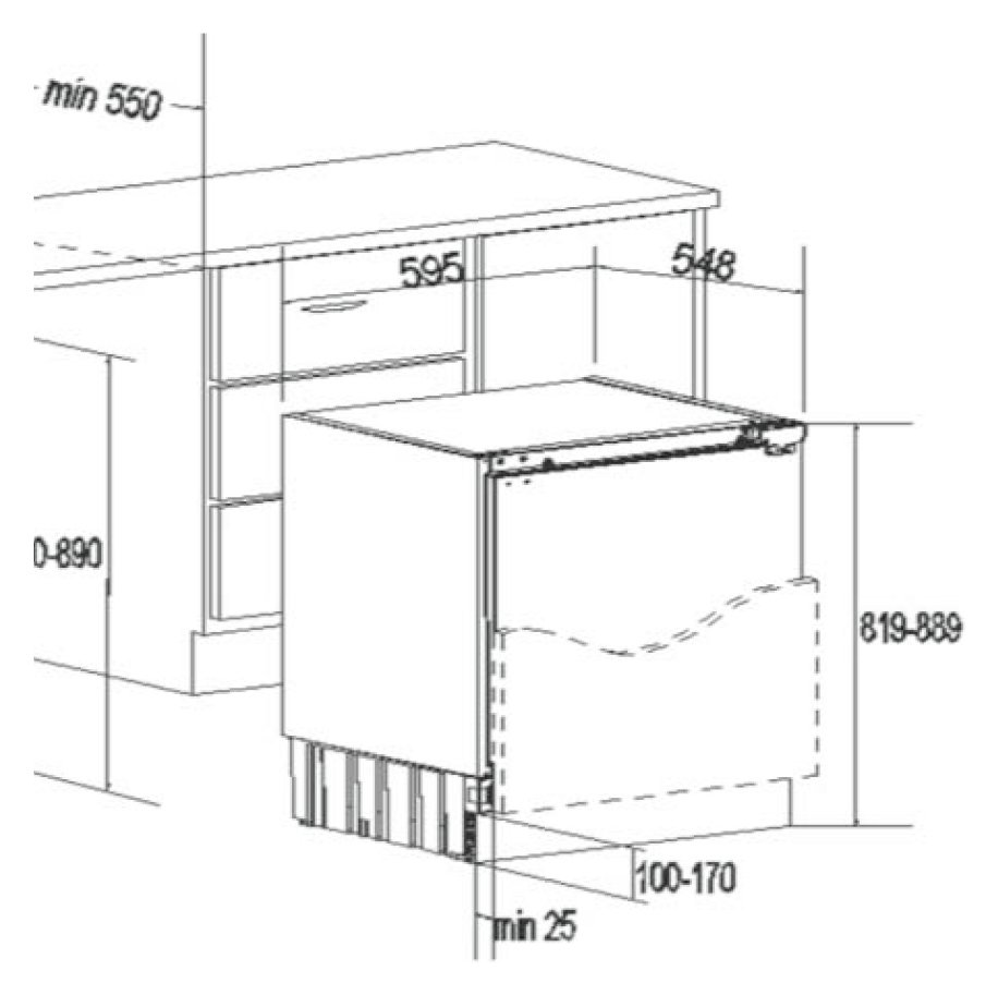 Bush BUCFR6082 Under Counter Integrated Fridge Reviews