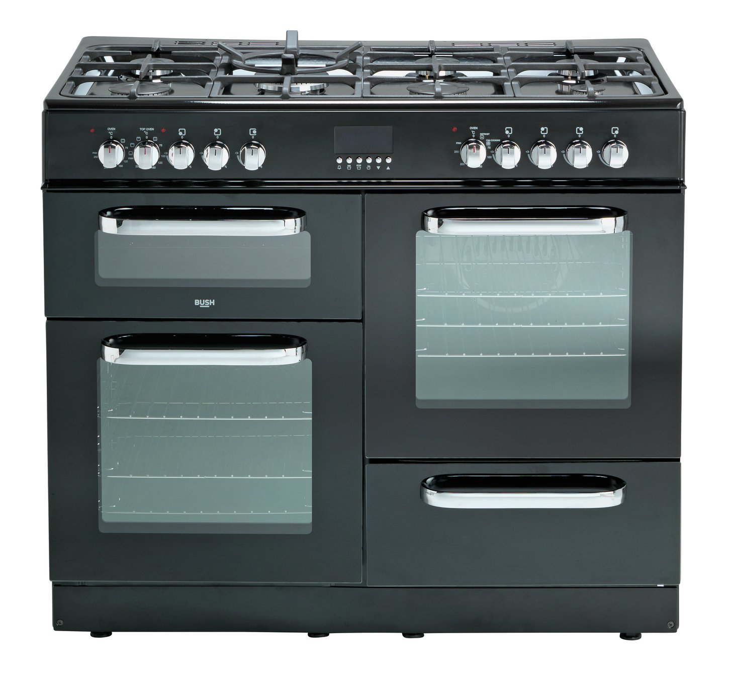 Bush BFCX100DFBK Dual Fuel Range Cooker Black. (7346293) Argos
