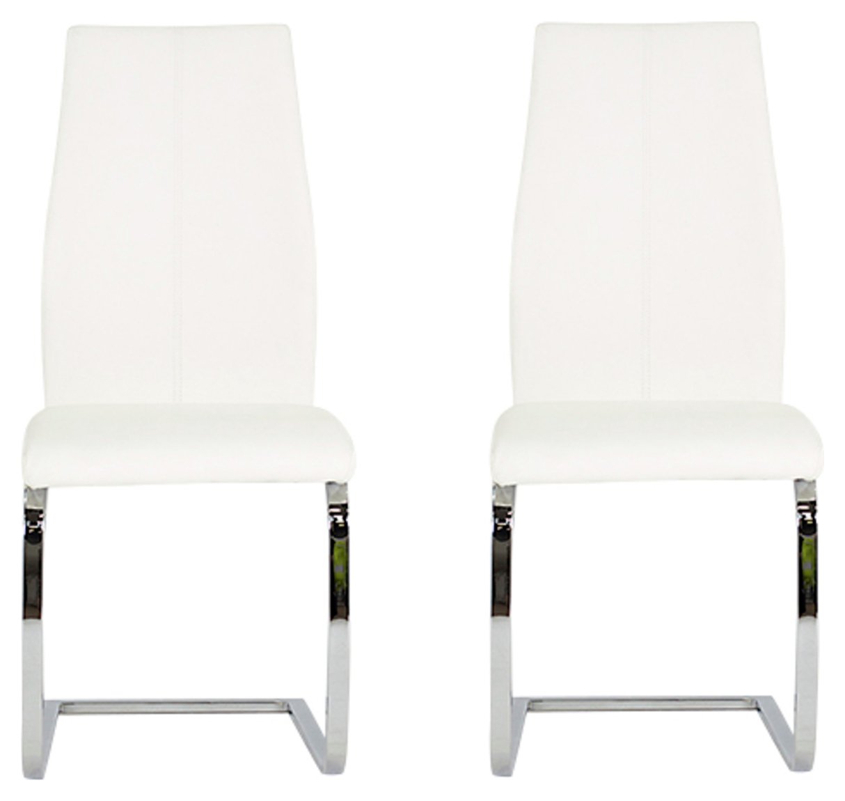 Furnoko Elis Pair of Leather Effect Dining Chairs Reviews