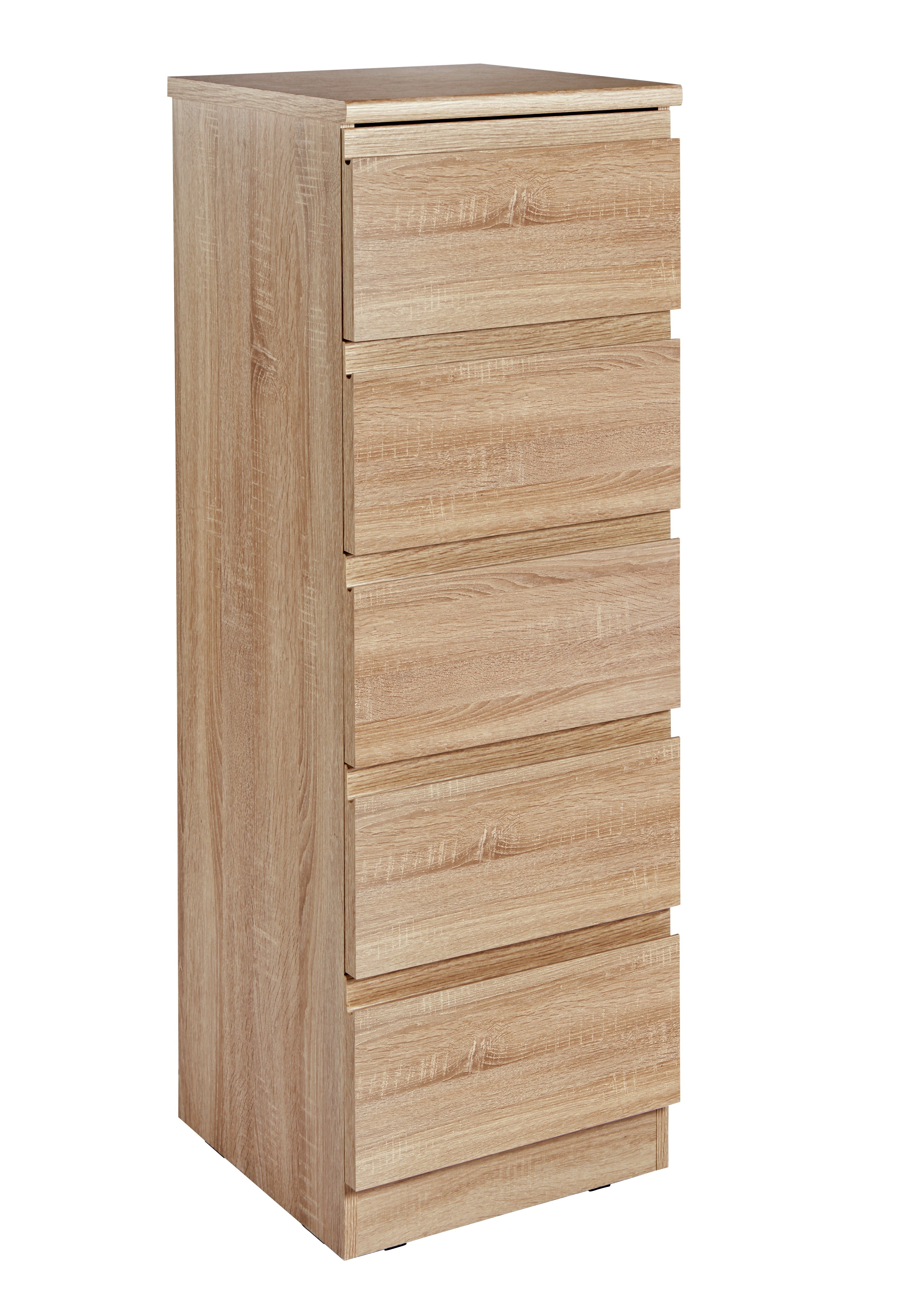 Avenue 5 Drawer Tallboy Chest Brown Oak Effect (7433917) Argos