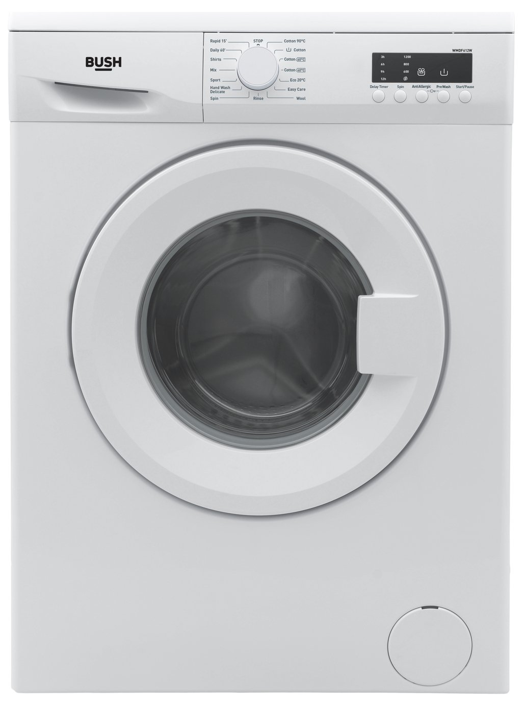 Bush WMDF612W 6KG 1200 Spin Washing Machine White (7434772) Argos