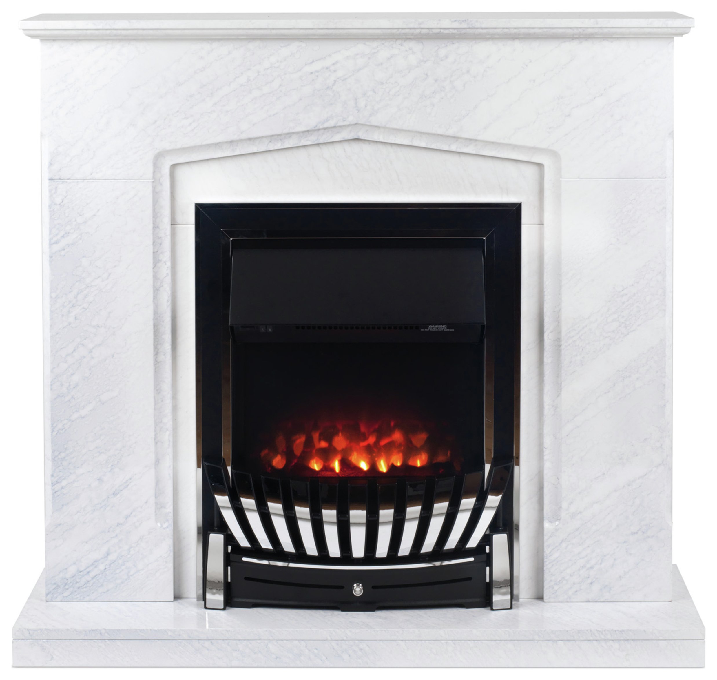 Beldray Galway Electric Fire Suite White Marble Effect (7450323