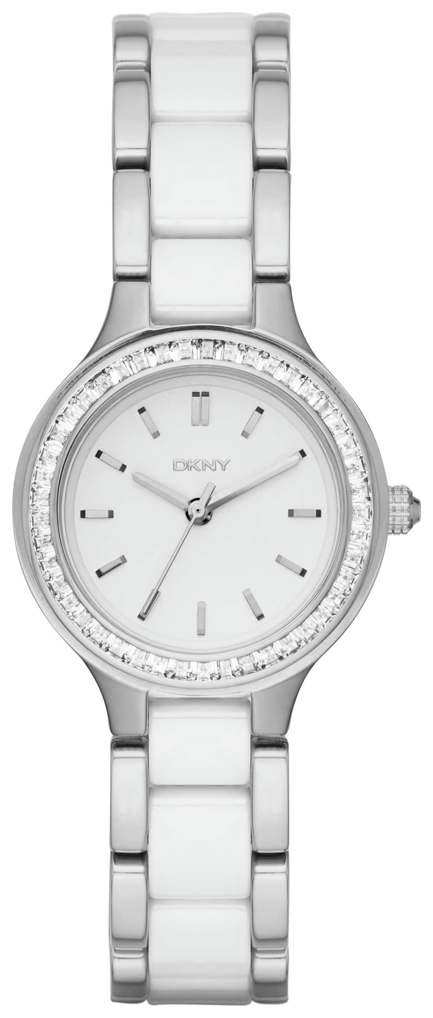  Argos DKNY Ladies' Chambers NY2494 Ceramic Stainless Steel Watch