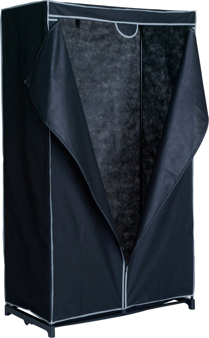 Argos Home Single Fabric Covered Clothes Rail Black (8755601) Argos