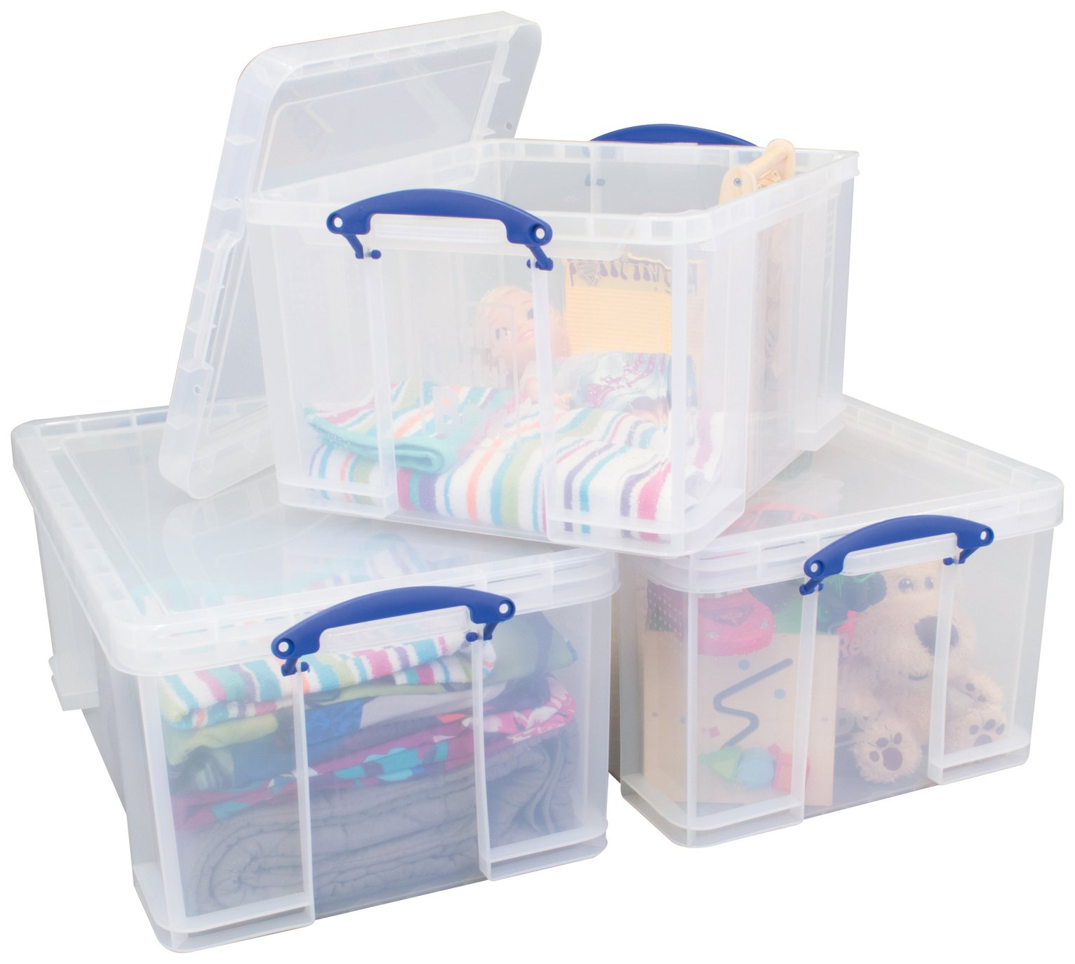 Really Useful 2 x 64 Litre 1 x 42 Litre Storage Boxes Pack (4629920
