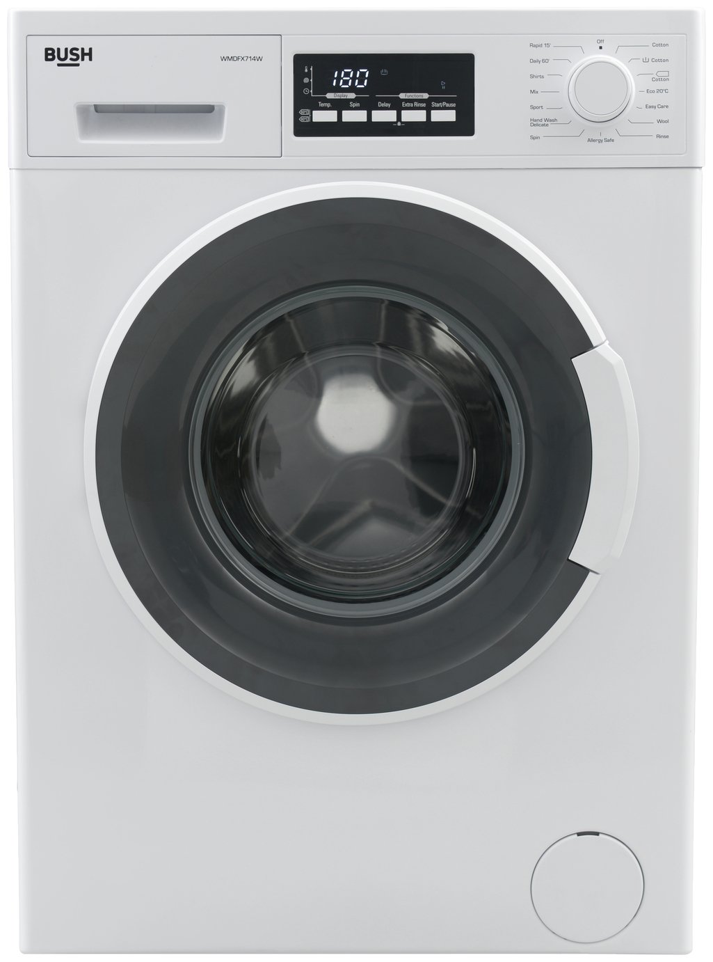 Bush WMDFX714W 7KG 1400 Spin Washing Machine White (7593101) Argos
