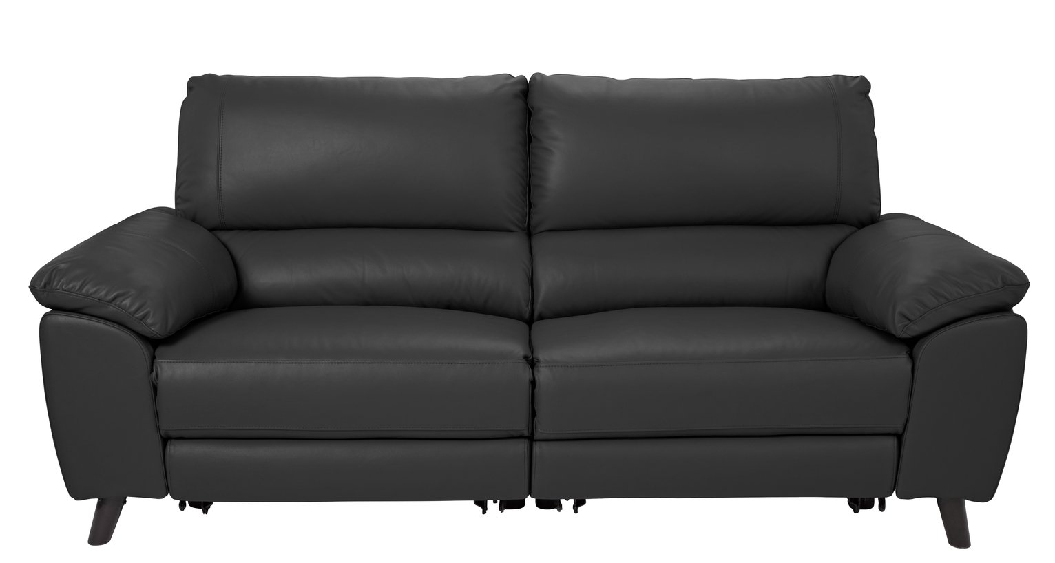 Argos Home Elliot 3 Seater Leather Mix Recliner Sofa Black (7596328
