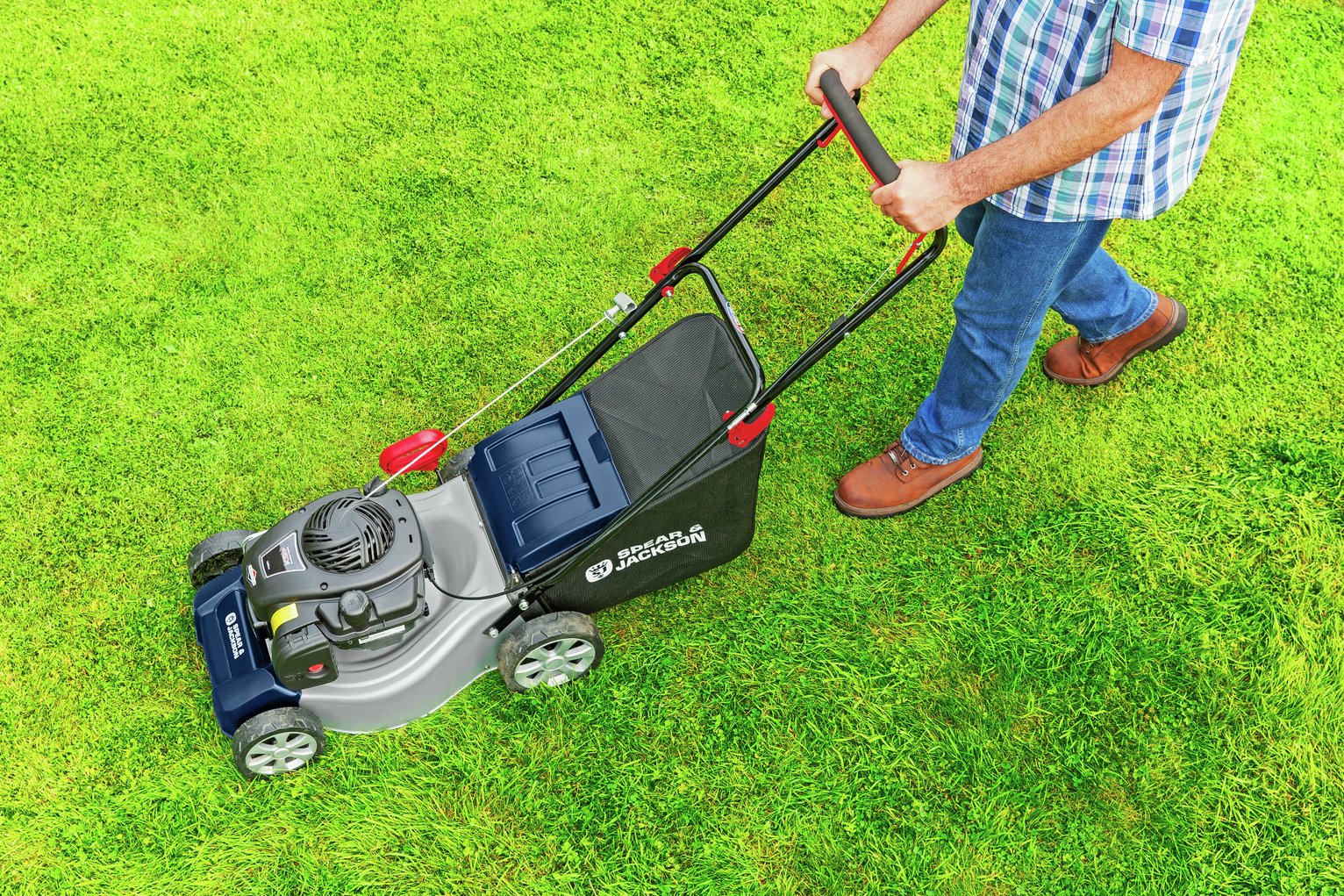 Spear & Jackson 41cm Hand Push Petrol Lawnmower Reviews