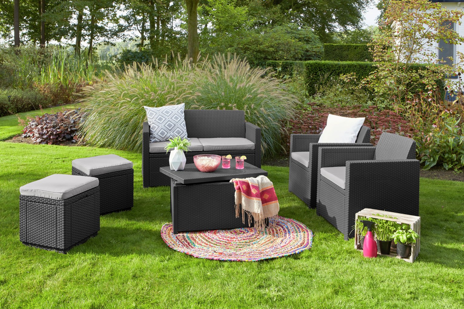 Keter Merano 6 Seater Rattan Effect Sofa Set with Storage at Argos Reviews