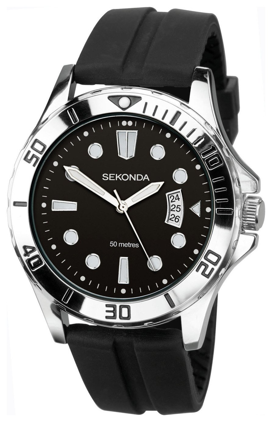 Sekonda Men's Black Silicone Strap Sports Watch Reviews
