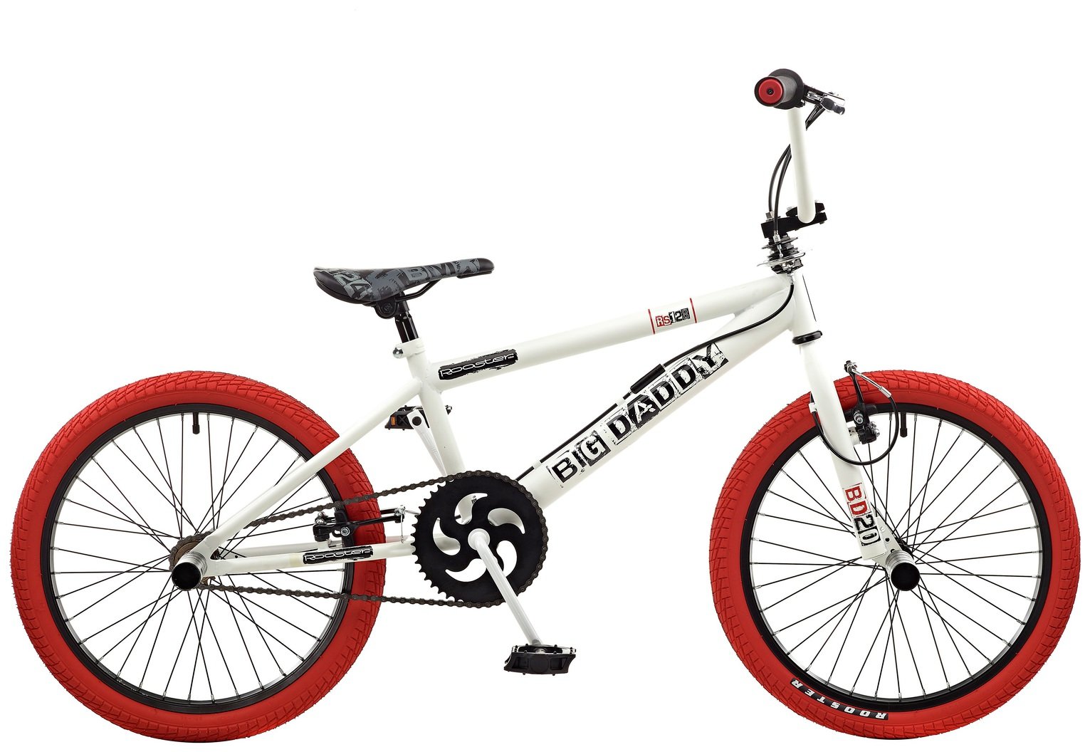 Rooster Big Daddy White Blue 18 Skyway Mag Wheels BMX Bike