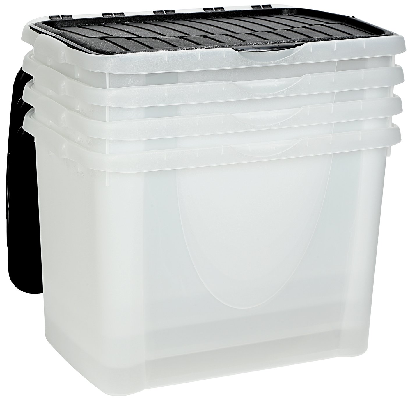 Argos Home 70 Lt Plastic Storage Box With Flip Lid Set of 4 Reviews