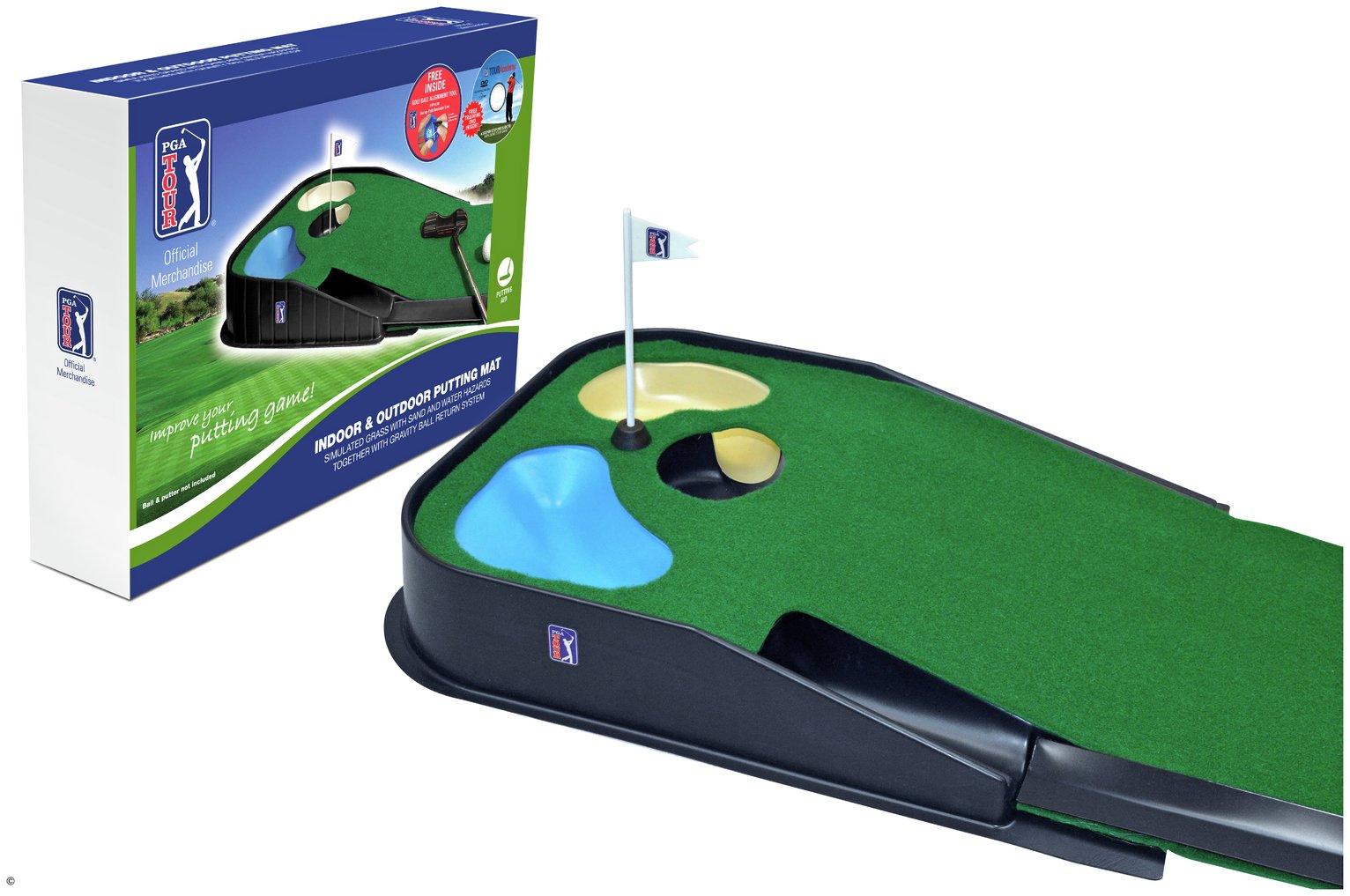 PGA Tour Practice Putting Mat Green (7909678) Argos Price Tracker