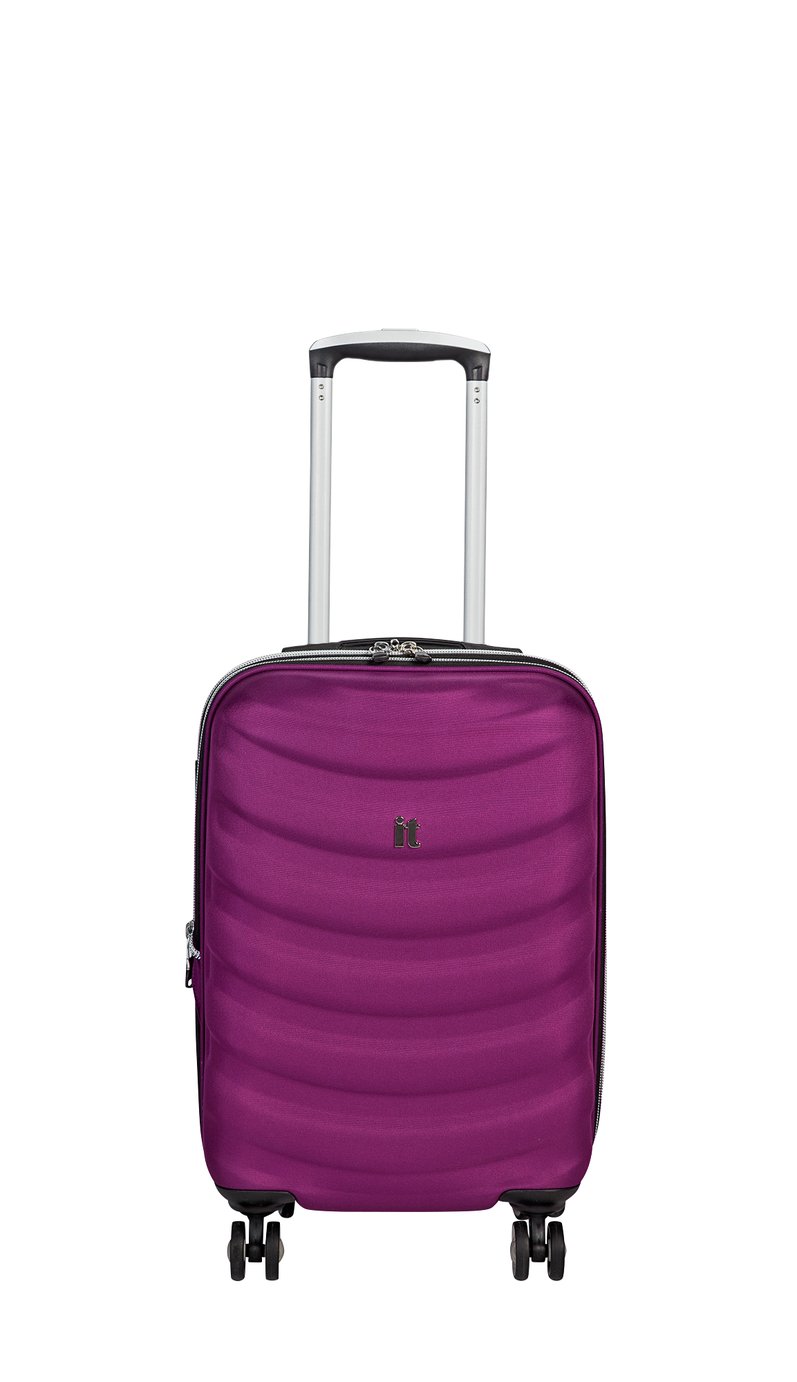 Review of IT Luggage Frameless 8 Wheel Purple Suitcase Small