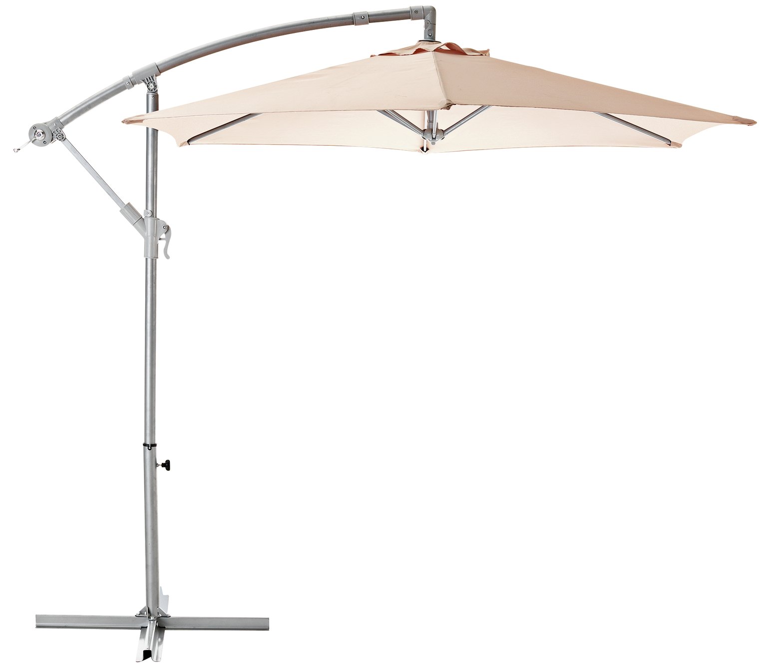 Argos Home 2.5m Overhanging Garden Parasol Cream (3211841) Argos