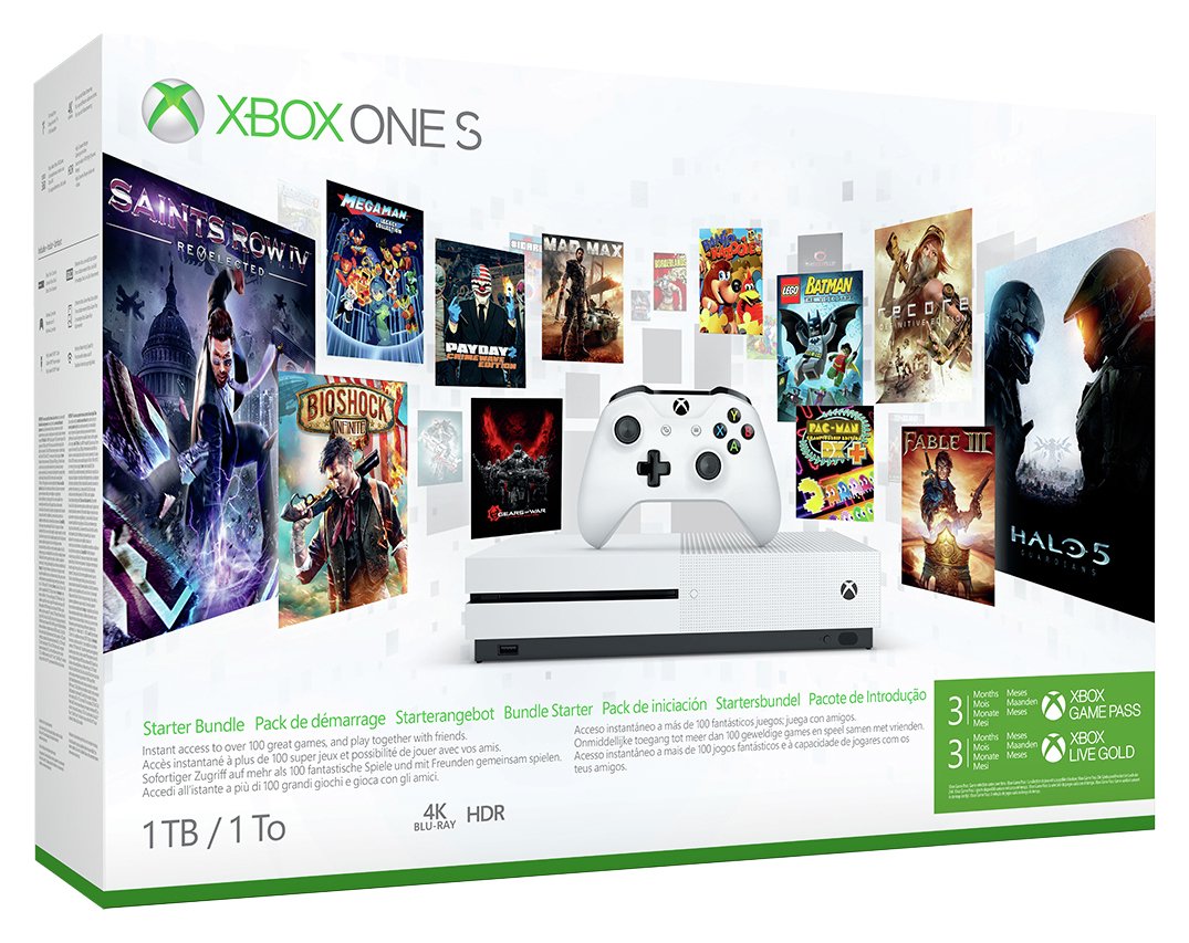 Xbox One S 1TB Console with Game Pass and Xbox Live Bundle (7979158
