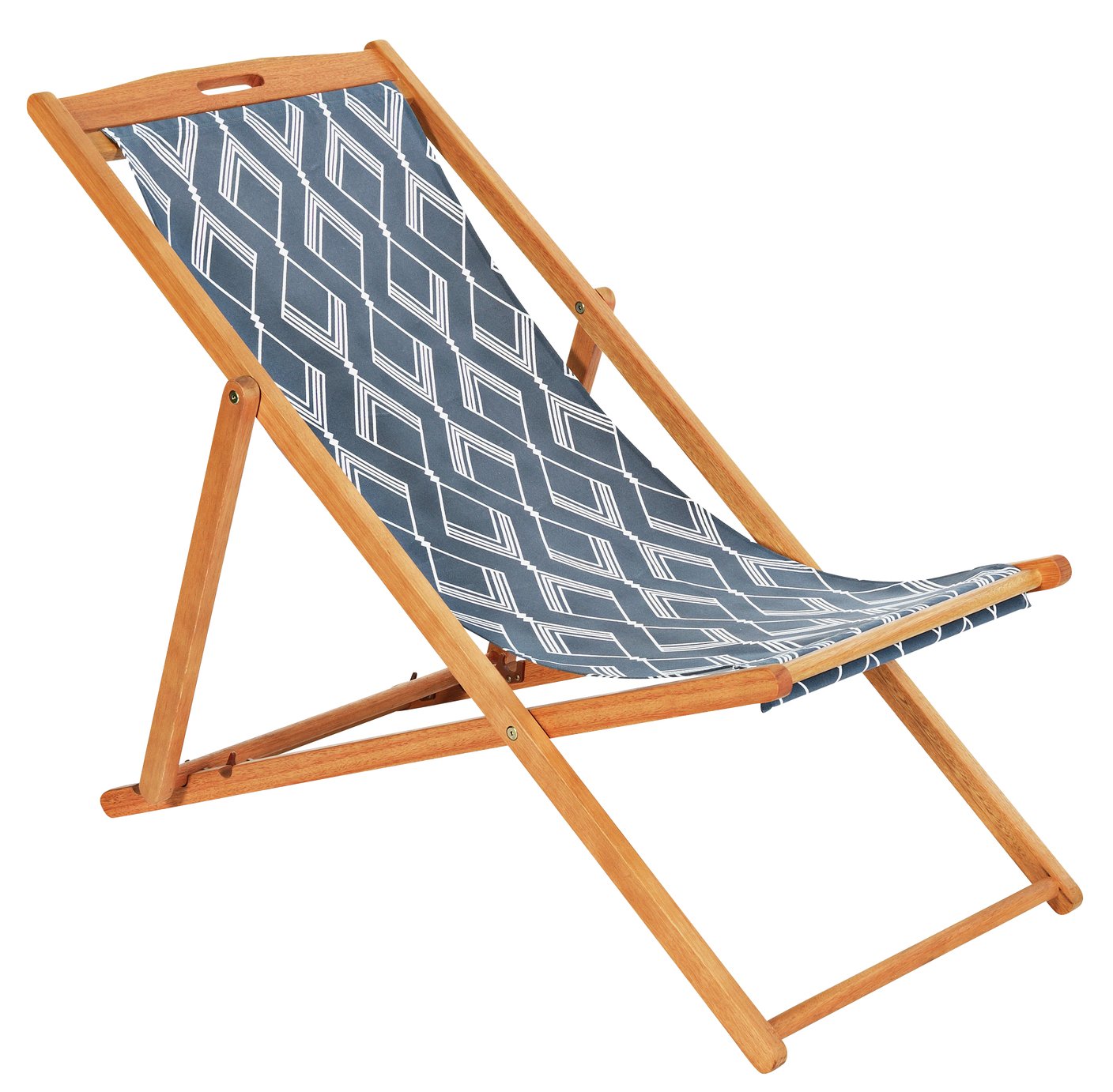 Buy Argos Home Deck Chair Zig Garden chairs and sun loungers Argos