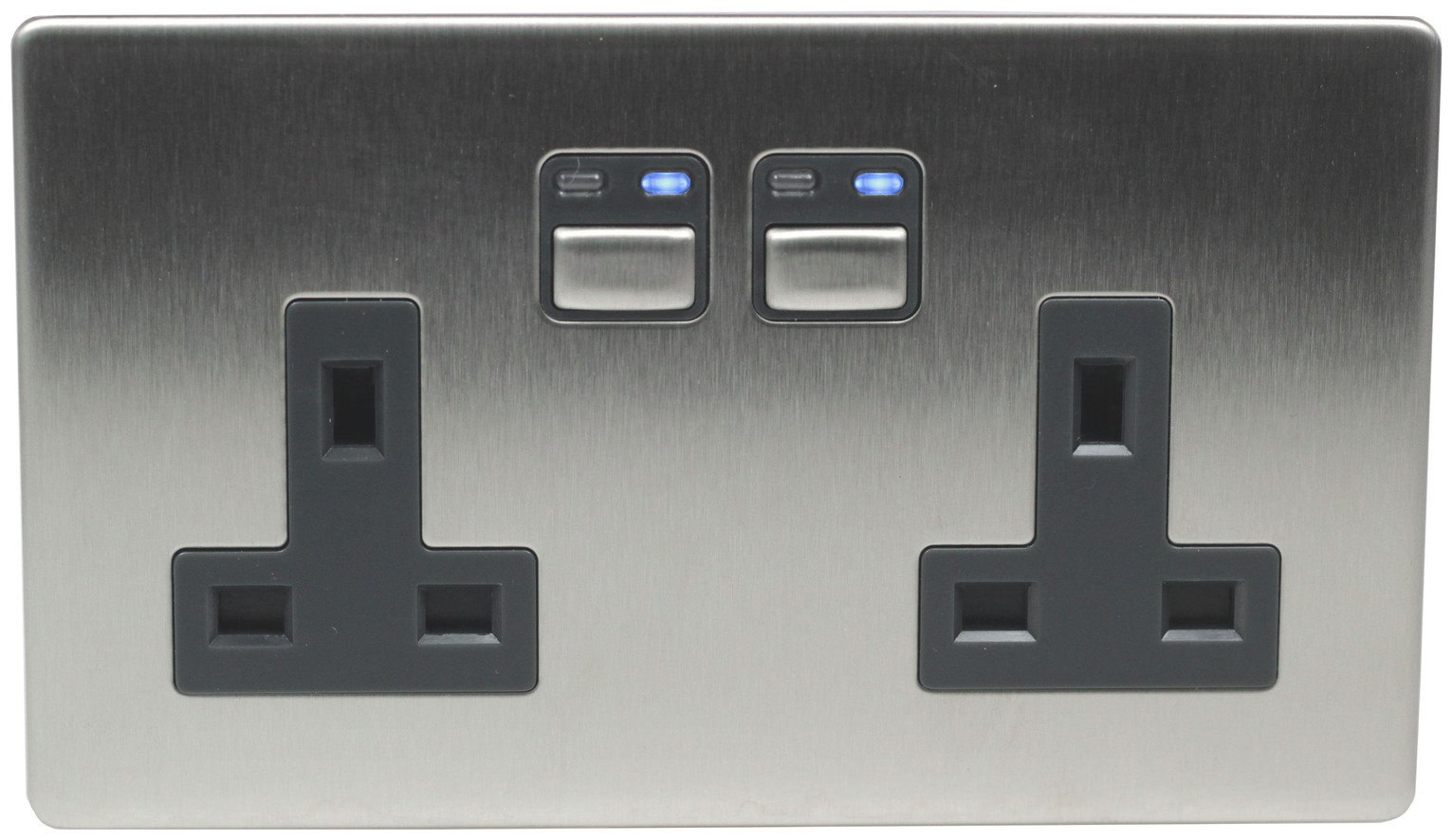 Lightwave RF 2 Gang Socket Outlet Stainless Steel (8031095) Argos Price Tracker