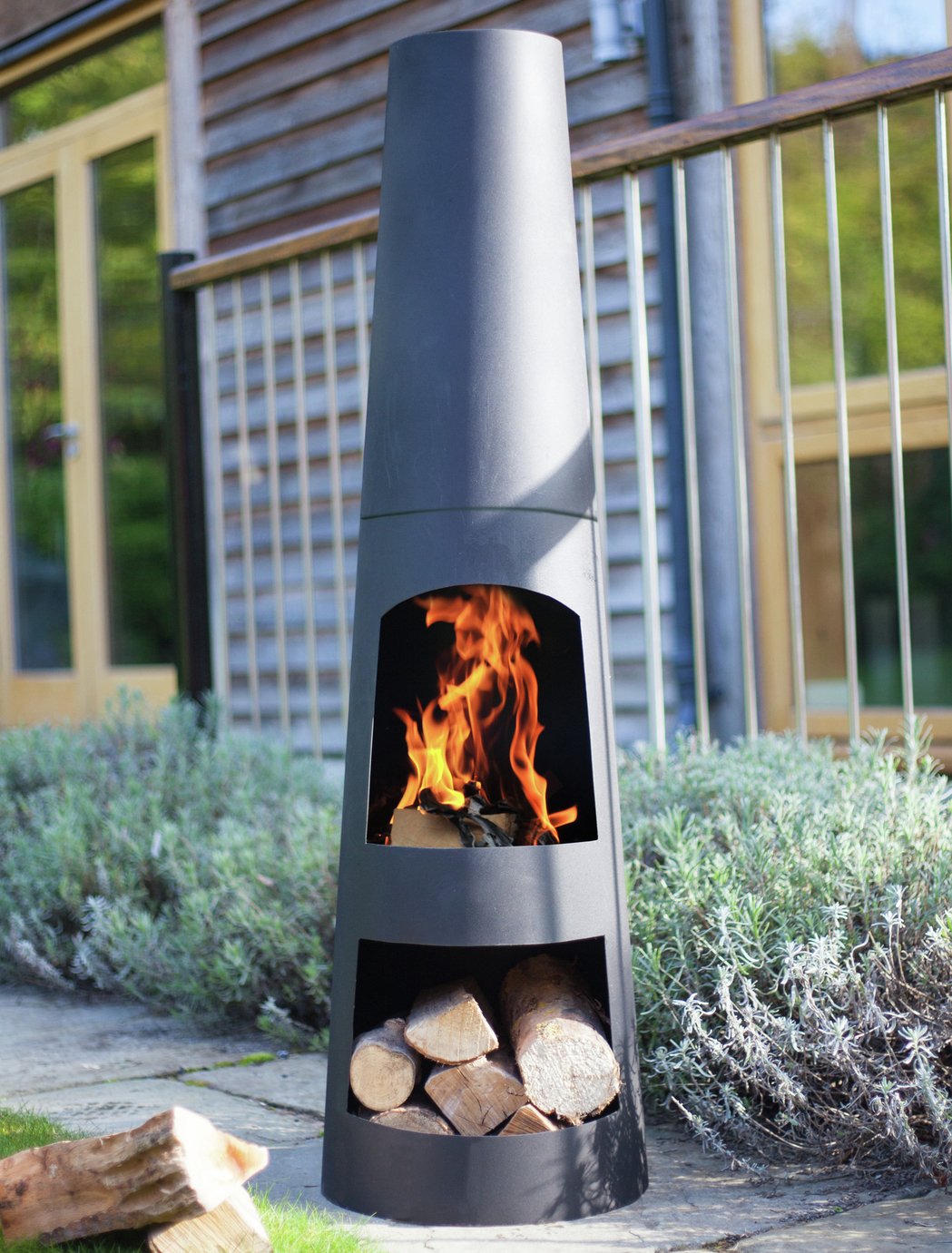 Chiminea With Log Store at B&Q, Screwfix, Homebase, Wickes, ASDA, Aldi