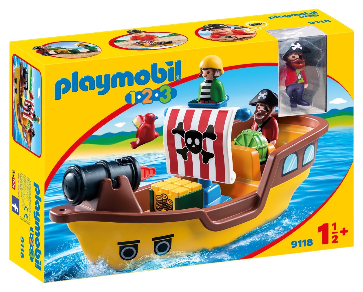 Playmobil 9118 1.2.3 Floating Pirate Ship (8036746) Argos Price