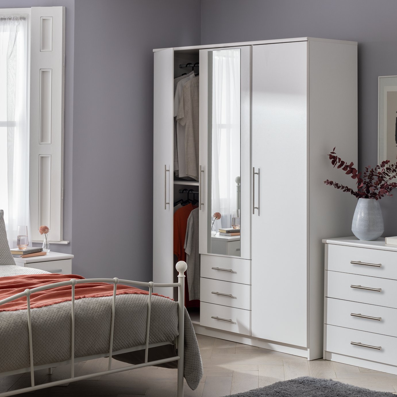 Argos Home Normandy Large 3 Dr 3 Drw Mirror Wardrobe Reviews