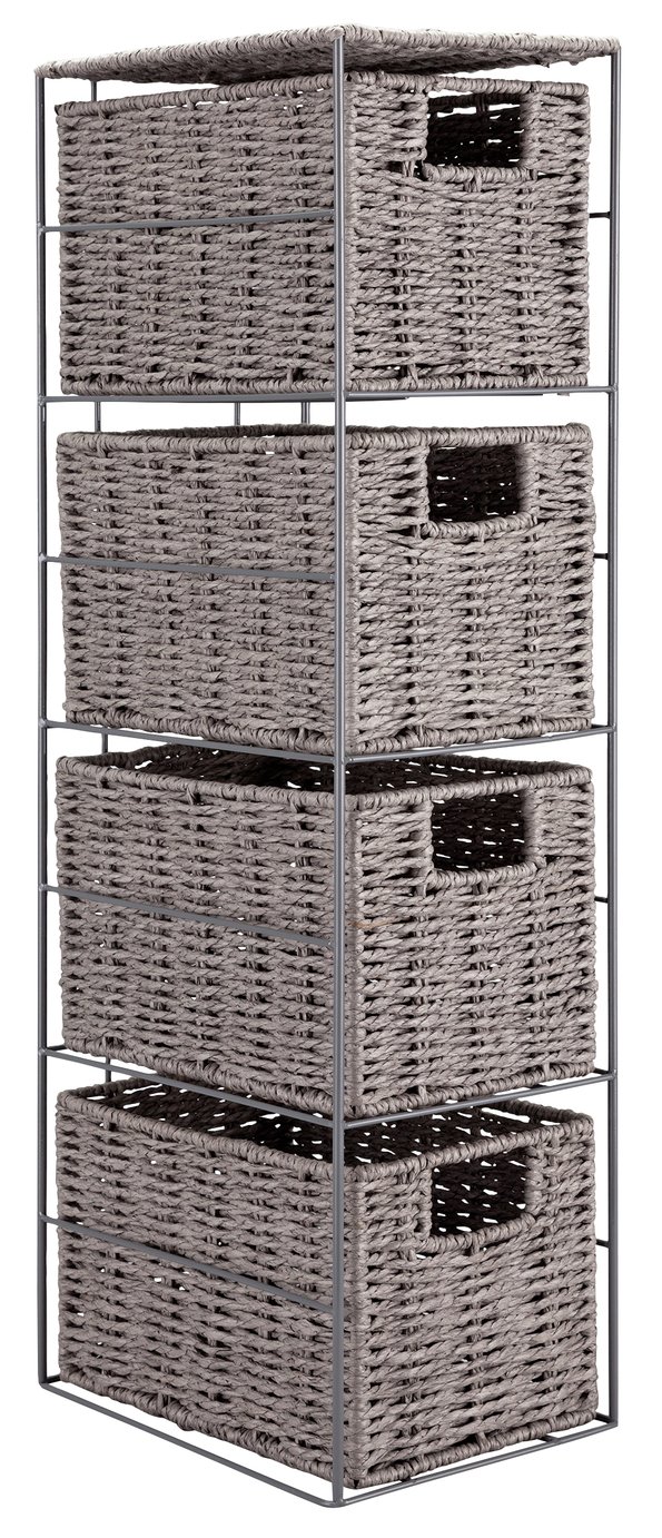 Argos Home Slimline Tall Storage Grey (8048181) Argos Price