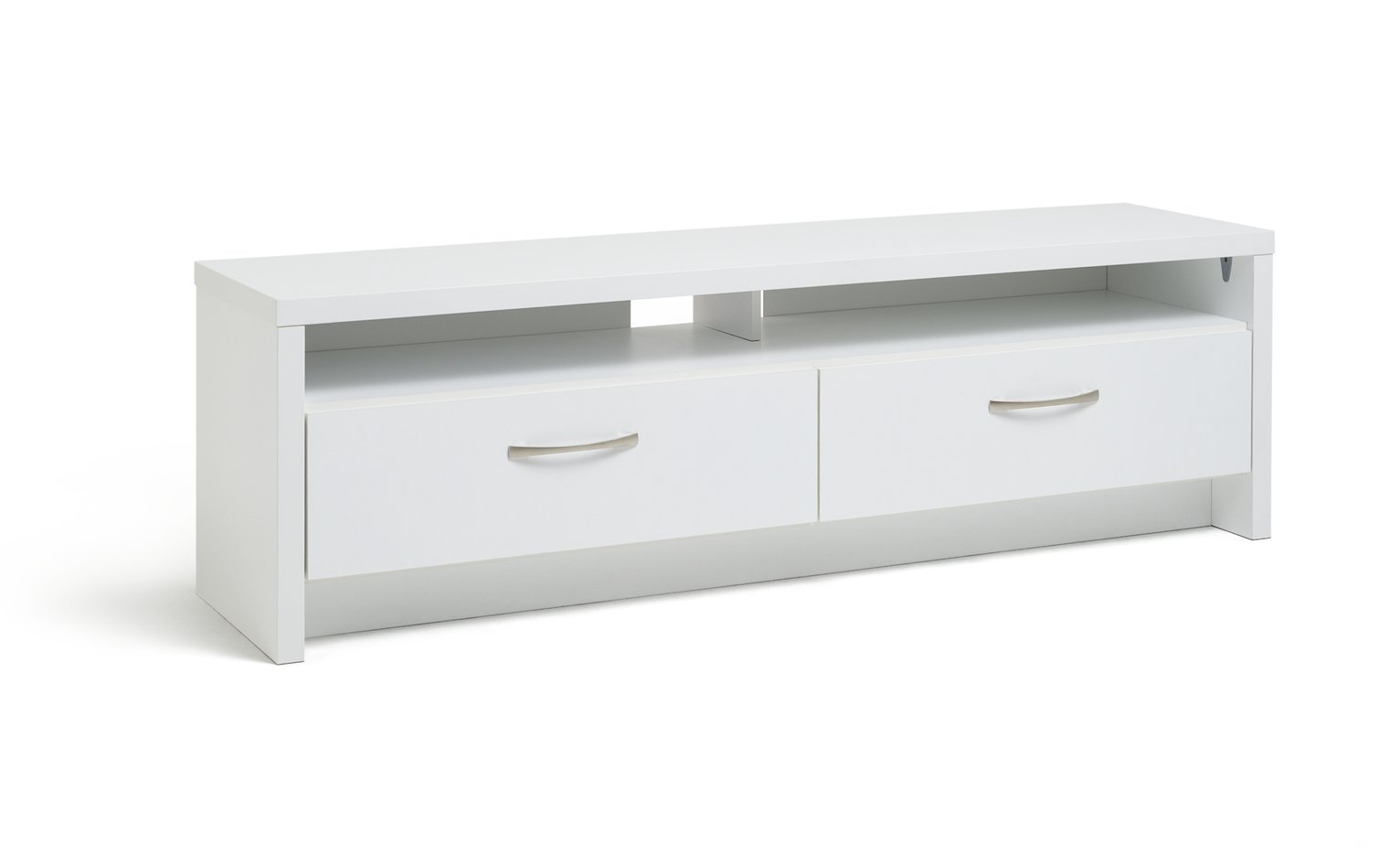 Habitat Venice 2 Drawer Large TV Unit White (8048411) Argos Price