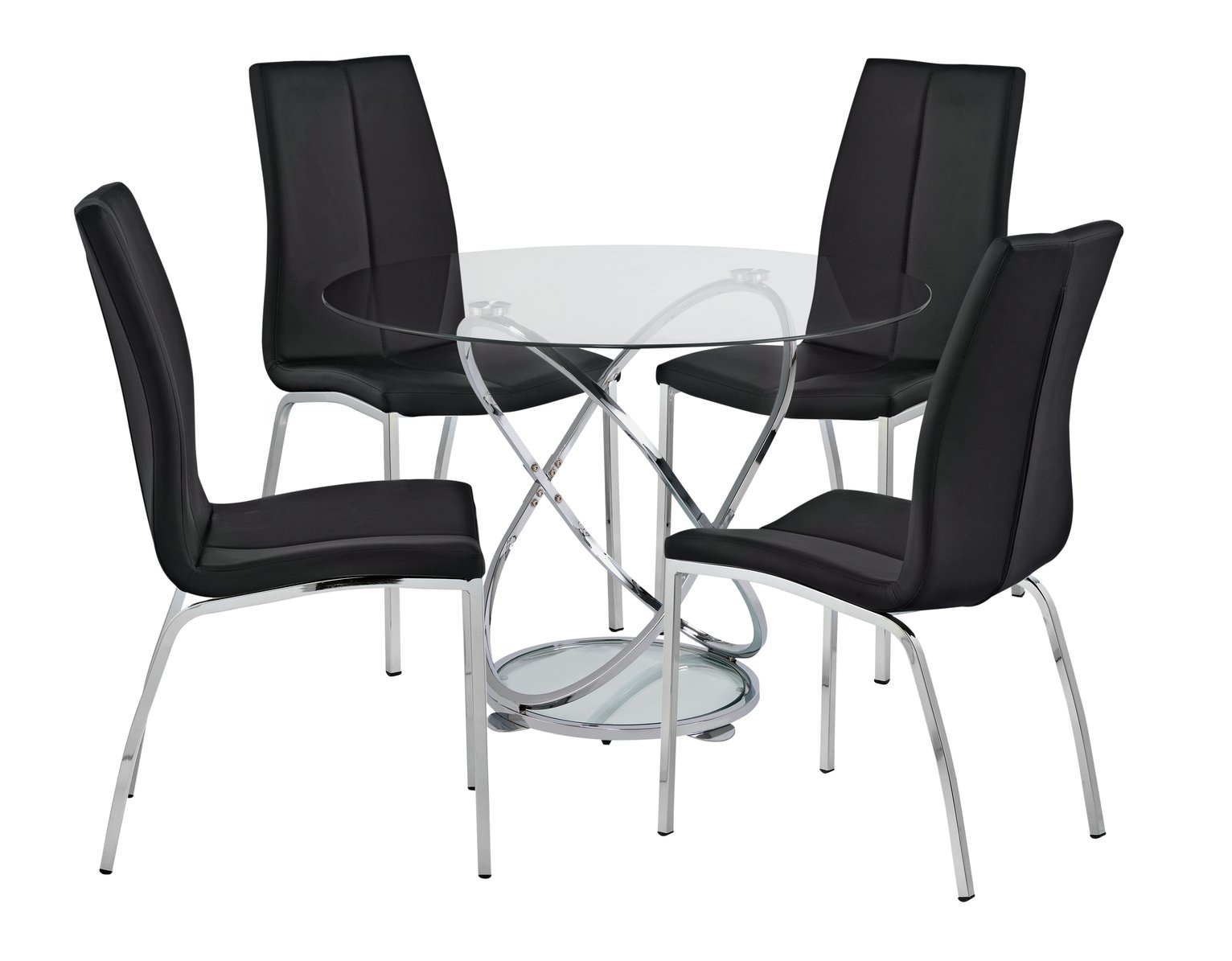 Argos Home Atom Round Glass Table & 4 Chairs Reviews