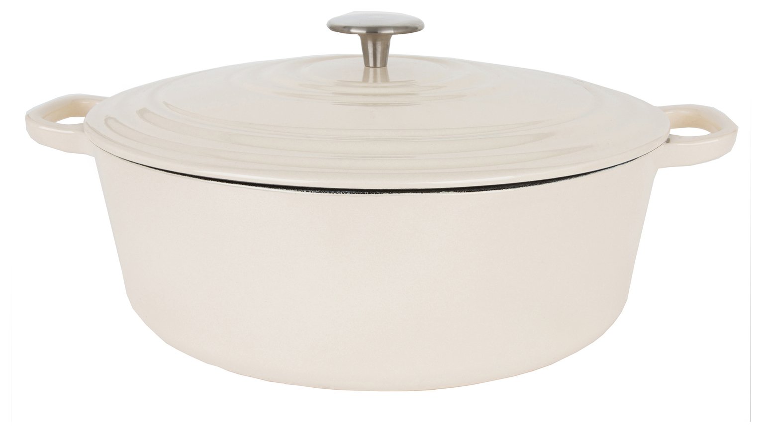 Sainsbury's Home 5.3 Litre Cast Iron Casserole Dish Cream (8067564) Argos Price Tracker