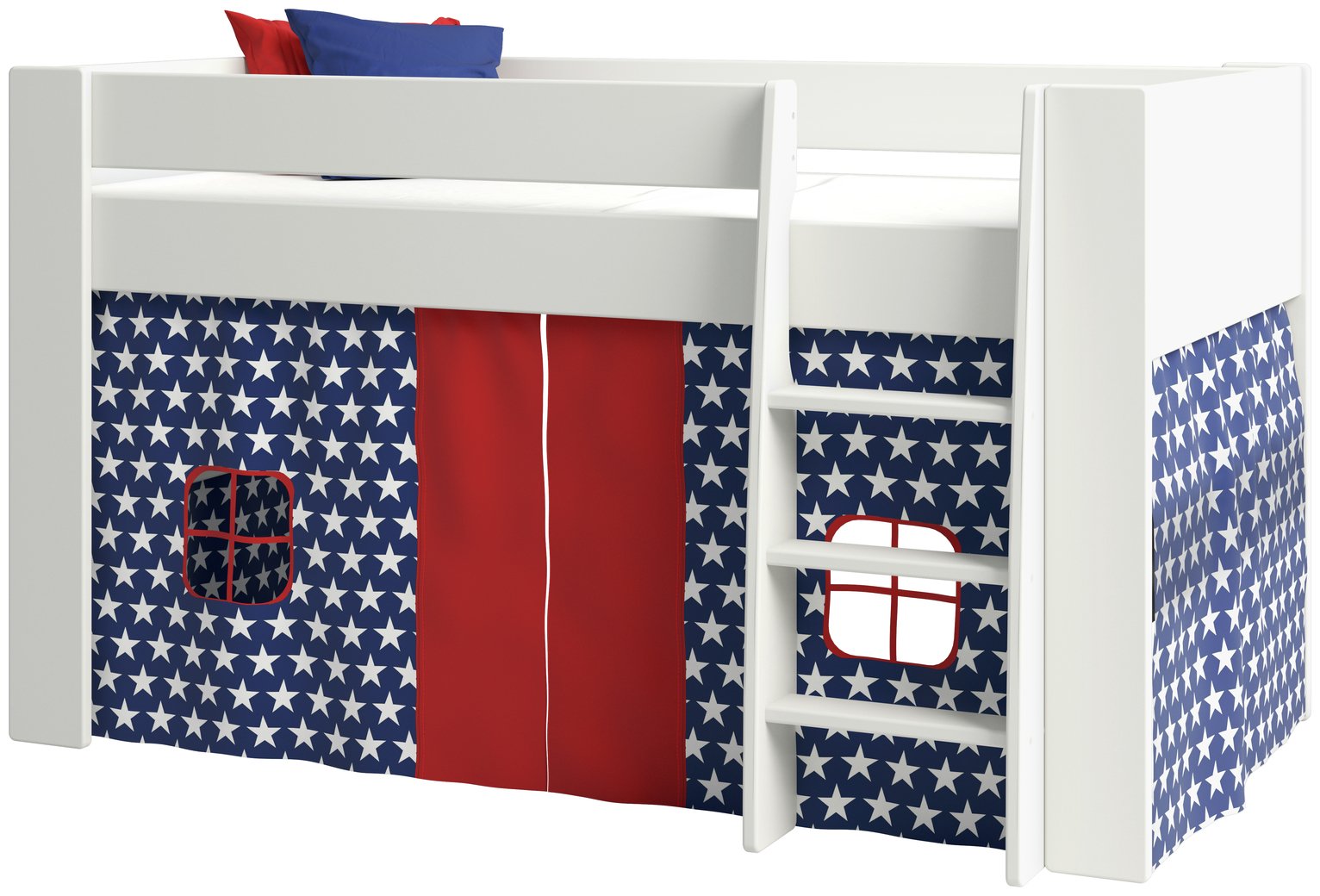 Argos Home Memphis White Mid Sleeper Bed Frame & Stars Tent Reviews