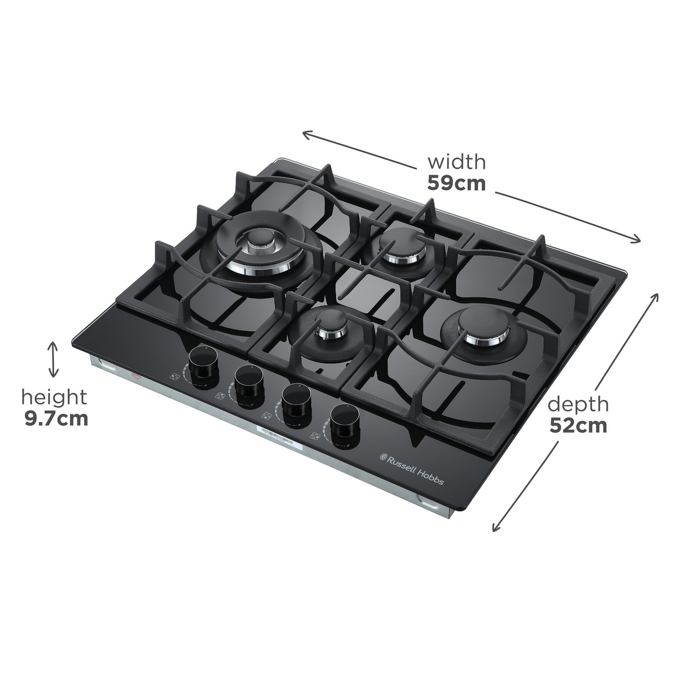 Russell Hobbs RH60GH403B Cast Iron Support Gas Hob Reviews Updated