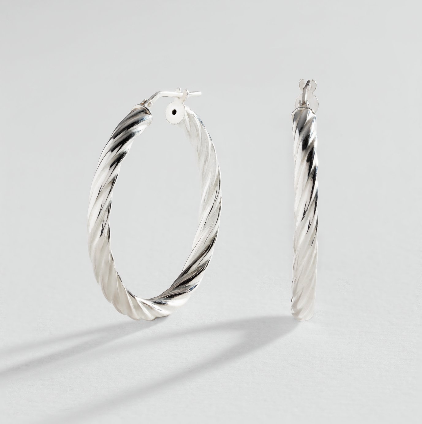 Revere Italian Sterling Silver Twist Hoop Earrings Reviews