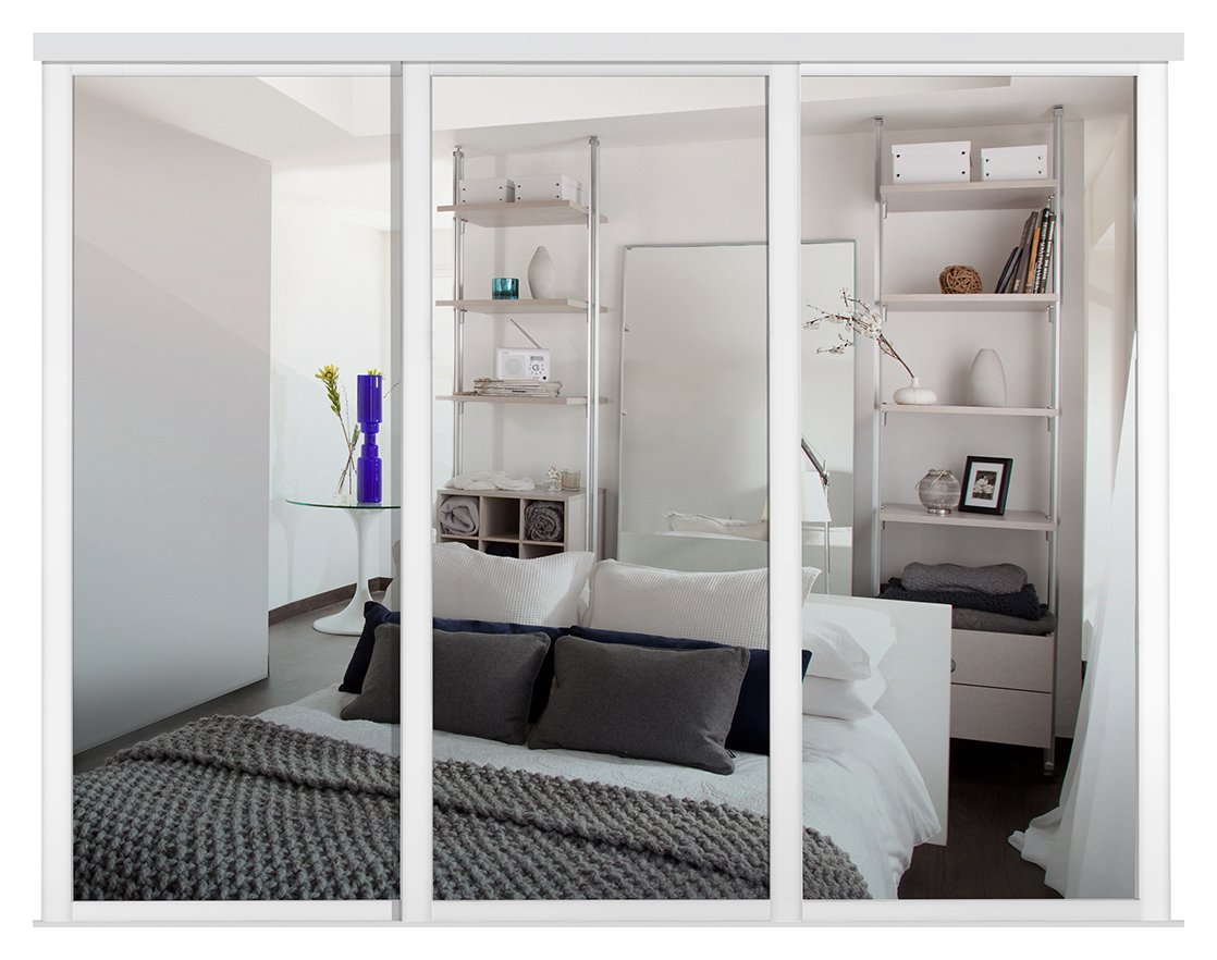 Spacepro Shaker Sliding Wardrobe 3x762mm White/Mirror at Argos Reviews
