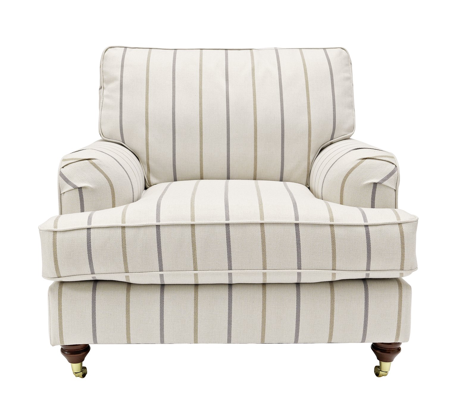 Argos Home Abberton Tweed Fabric Armchair Natural Stripe (8163468