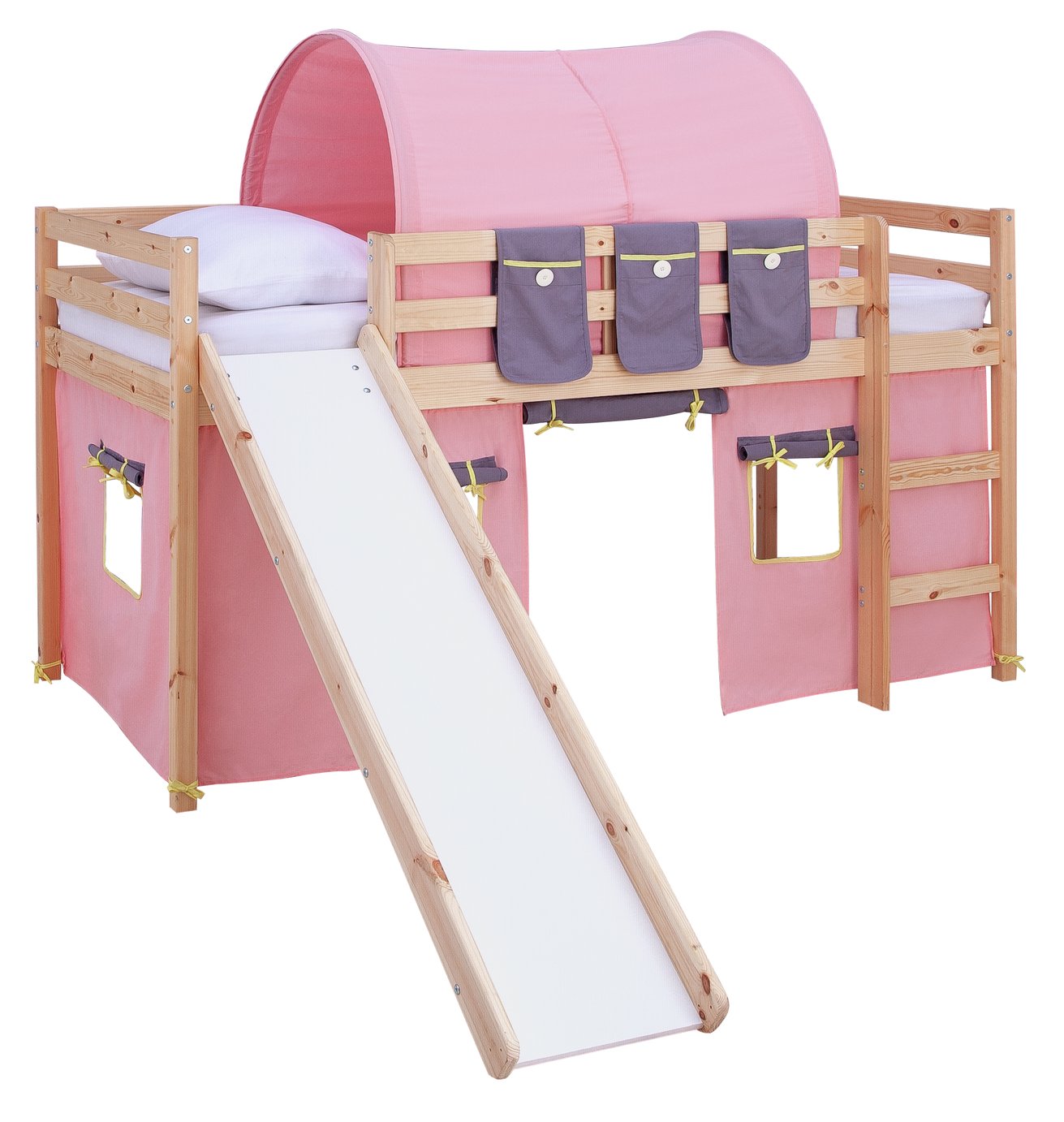 Argos Home Kaycie Pine Mid Sleeper with Slide & Rose Tent Reviews
