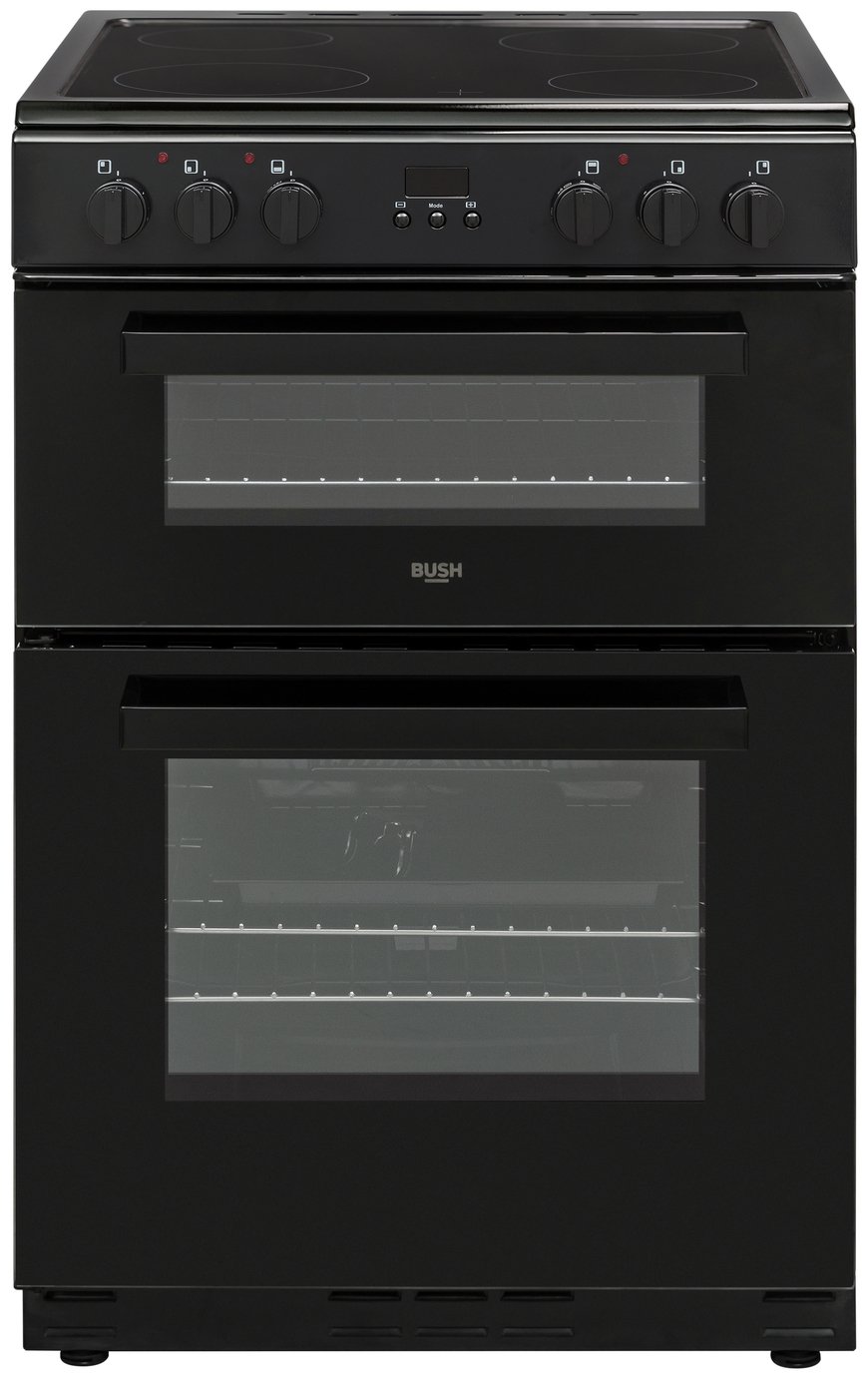Bush BDBL60ELB 60cm Double Oven Electric Cooker Black (8243467