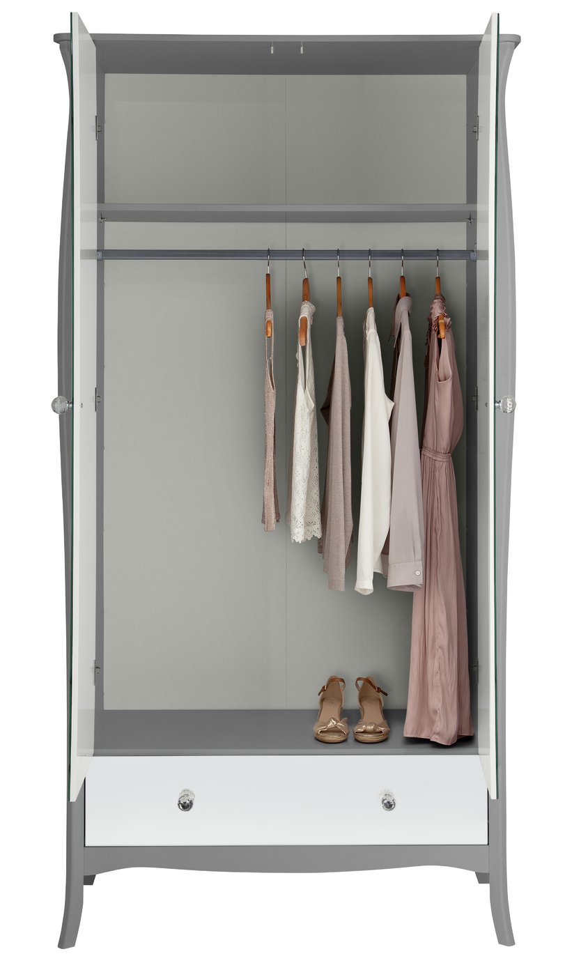 Argos Home Amelie 2 Door 1 Drawer Mirrored Wardrobe Reviews Updated