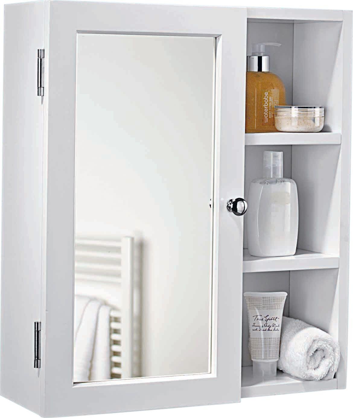 Buy HOME Mirrored Bathroom with Shelves White null Argos