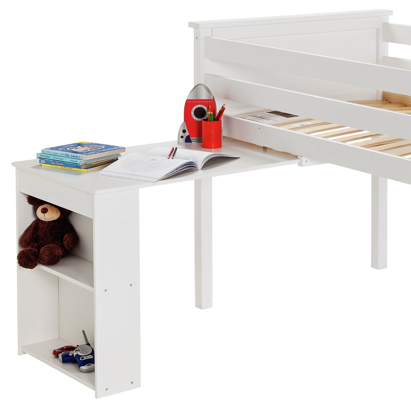 Argos Home Brooklyn White Mid Sleeper Bed Frame with Desk Reviews