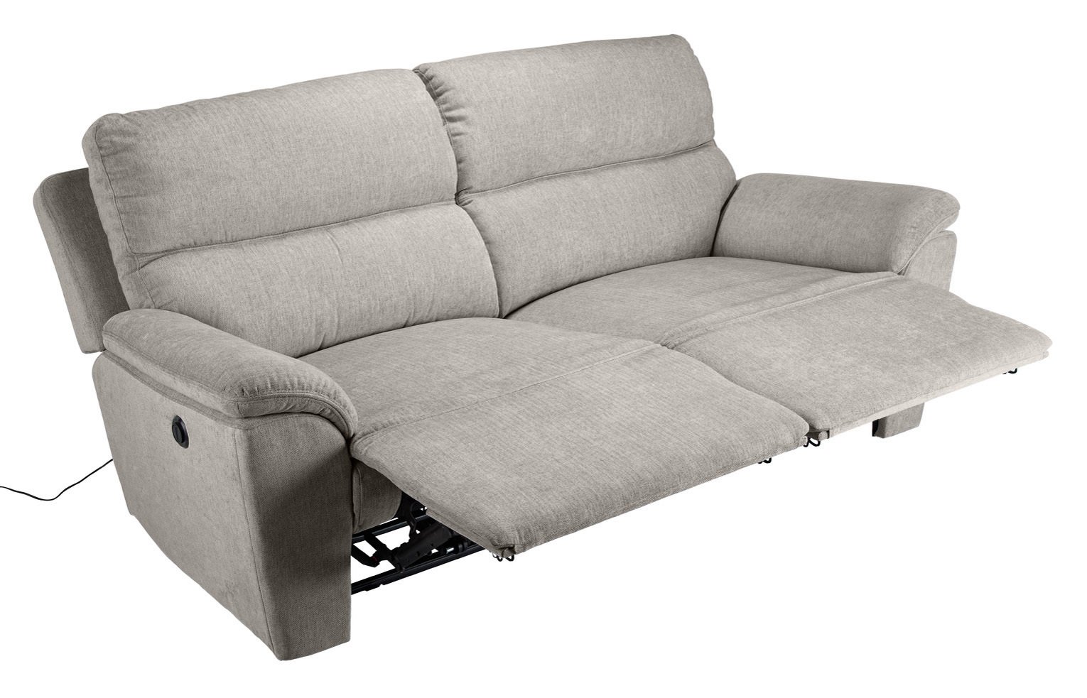 Argos Home Sandy 3 Seater Fabric Power Recliner Sofa Silver Reviews