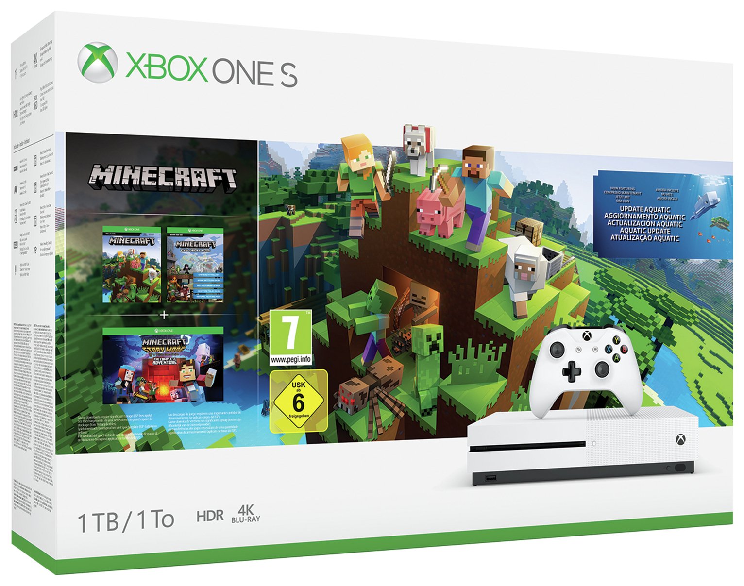 Xbox One S 1TB Console with Minecraft Collection Bundle (8366241
