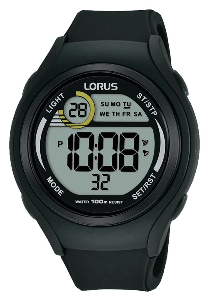 Lorus Men's Black Silicone Strap Digital Watch Reviews