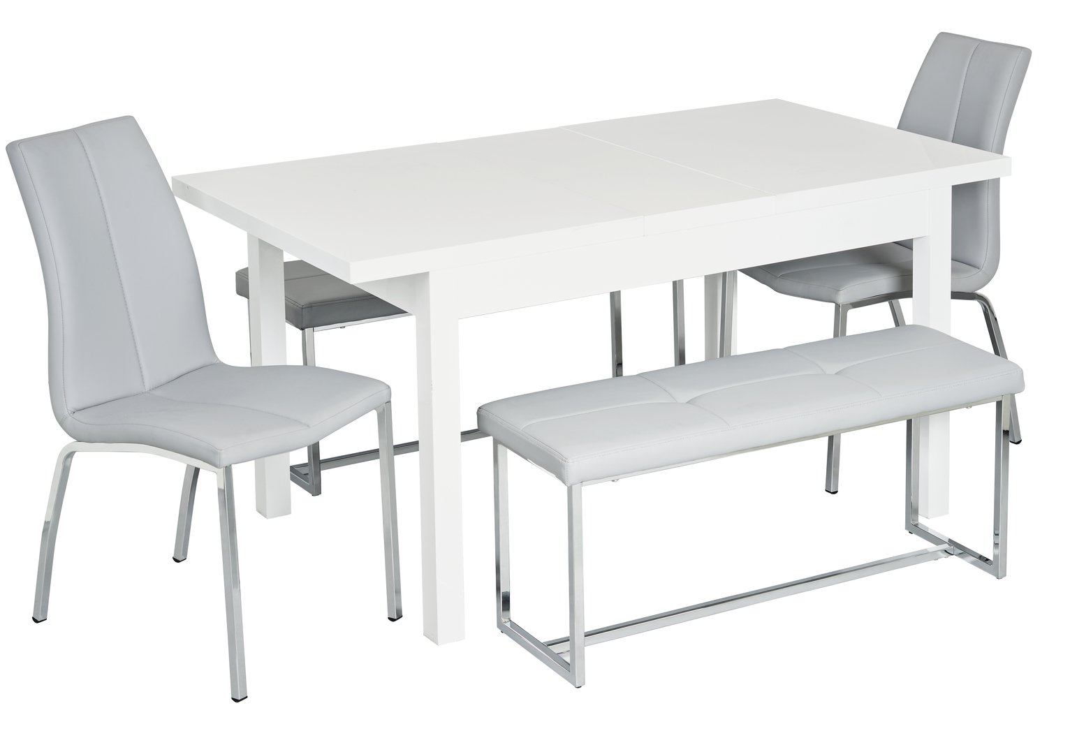 Argos Home Lyssa Extendable Table with 2 Benches & 2 Chairs at Argos