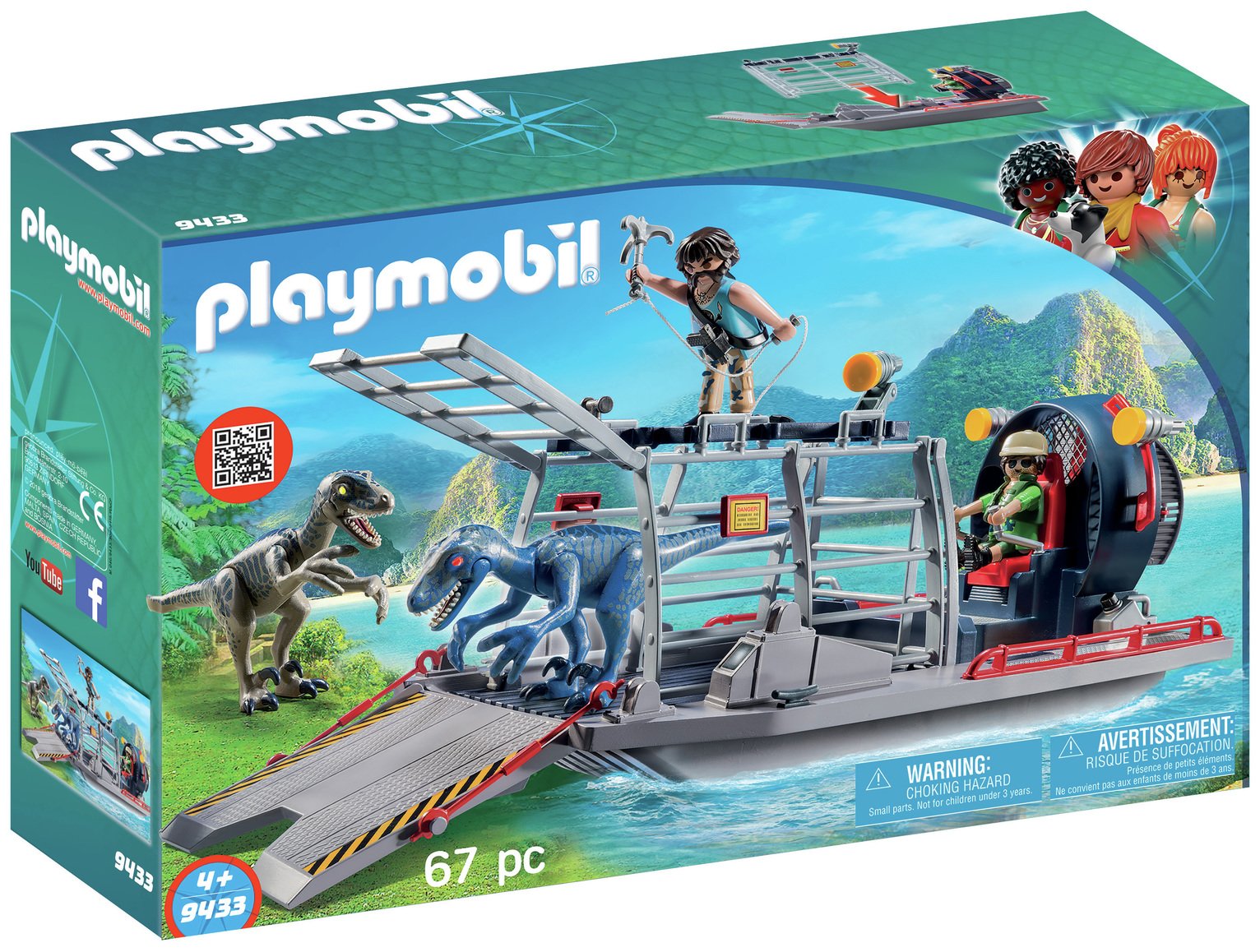 Playmobil 9433 Dinos Enemy Airboat with Raptor Reviews
