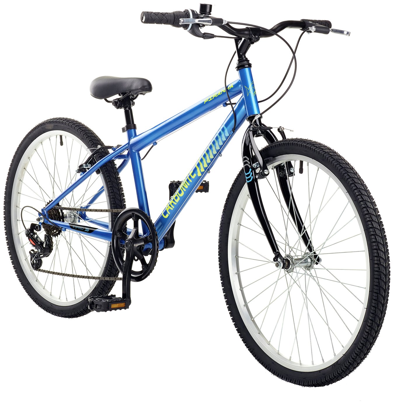 Piranha Carbonite 24 inch Wheel Size Kids Hybrid Bike (8435134) Argos