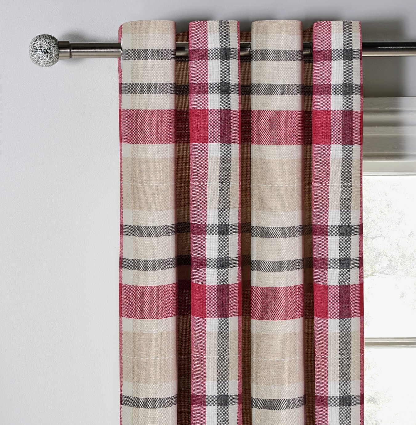 Argos Home Inverness Check Eyelet Curtains 168x229cm Reviews