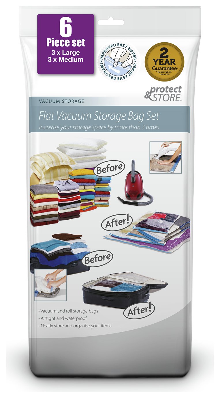 Protect & Store EasiVac Family Vacuum Roll Storage Bag 6 Pc at Argos
