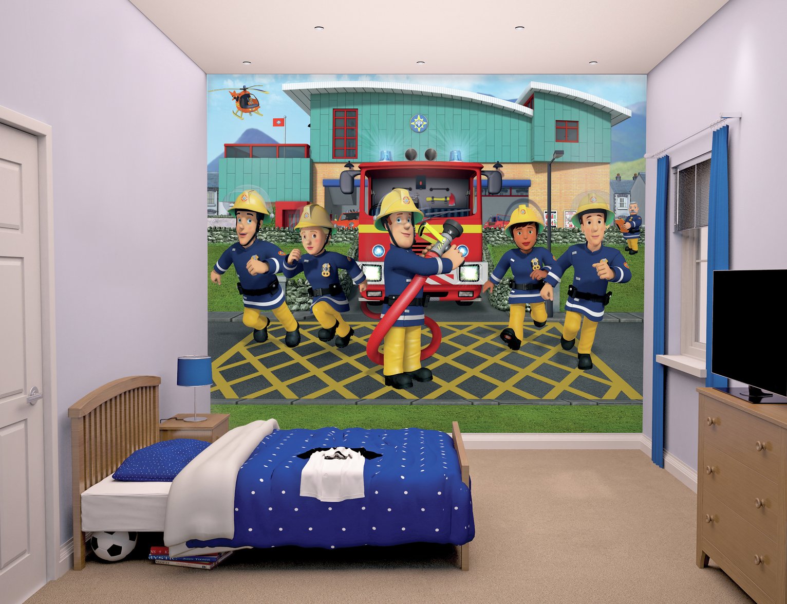 Walltastic Fireman Sam Wallpaper Mural (8474566) Argos Price Tracker